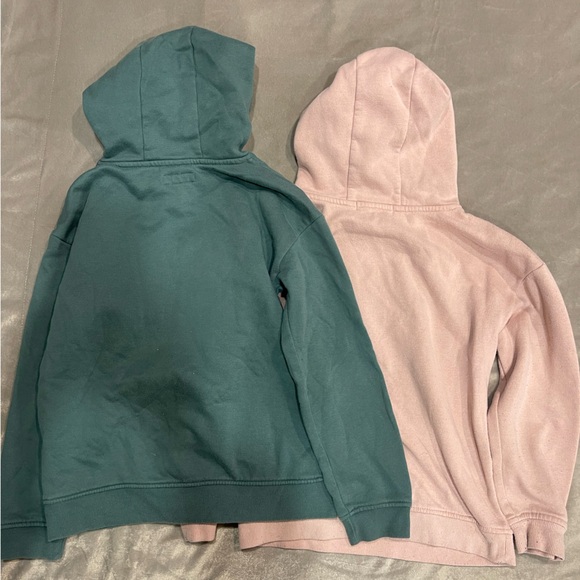 Primary Forest Green and Soft Pink Kids Hoodies - Picture 6 of 6